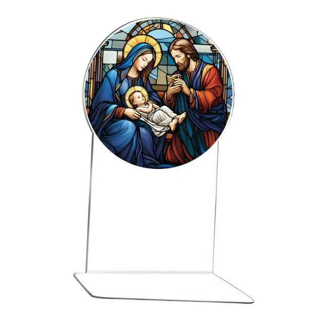 Adorno de portavelas con letrero acrílico, regalo de Jesús religioso, portavelas para decoración del Día de la Madre Estilo A
