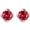Ruby, variant on Devuggo Sterling Silver Round Shaped Simulated Emerald Stud Earrings for Women