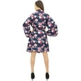 thumbnail image 4 of Bimba Women's Floral Printed Cotton Poplin Kimono Coverup Robe With Belt - 4, 4 of 4