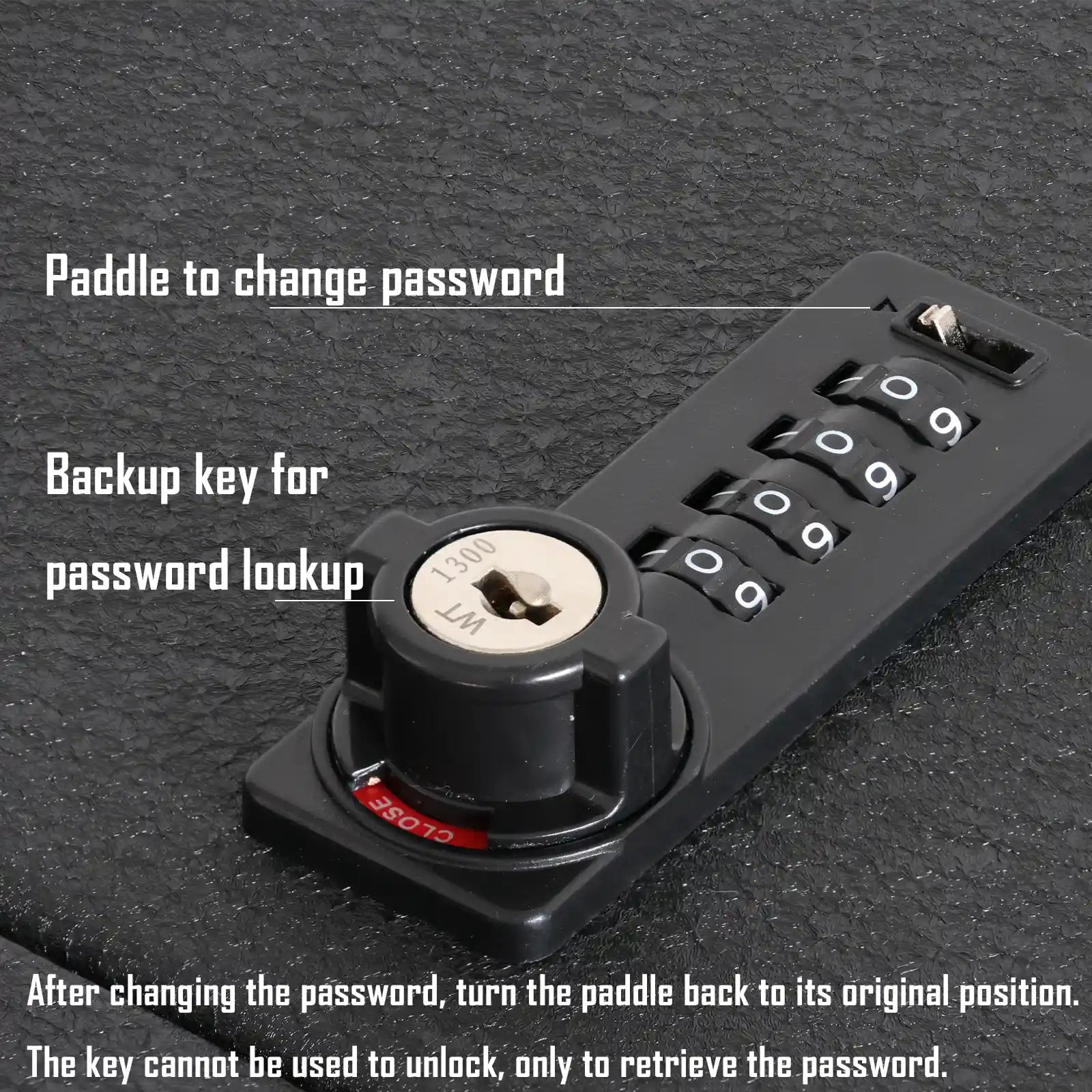 Center Console Safe Gun Safe, WASAI Premium In-vehicle Console Gun Vault Lockbox Compatible with 2015-2022 Chevrolet Colorado, 2015-2022 GMC Canyon, 4-Digit Combination Lock with Backup Key.