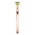 thumbnail image 3 of 0.5 ctw Solitaire Anniversary Ring for Women | Round Cut Natural Peridot | Hyperallergenic Solid 18K Rose Gold, 3 of 5