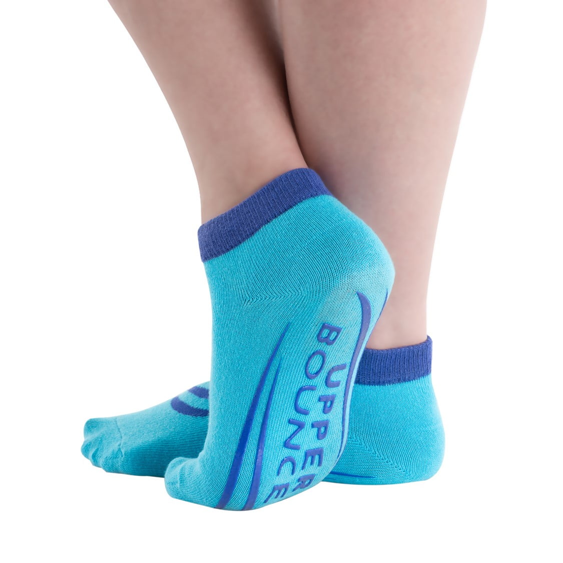 Machrus Upper Bounce Non-Slip Trampoline Ankle Socks - Blue for Kids: Ages 11 to 14 Years