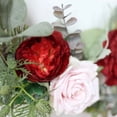 thumbnail image 4 of Guirnalda artificial Flor color de rosa Tela falsa Flor Aro Colgante Inicio Boda Adorno floral, Rojo Sweethay HA7327-04B, 4 of 6