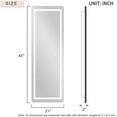 thumbnail image 5 of 65" x 22" LED Full Length Mirror Frameless LED Light Wall-Mounted Mirror for Bathroom Living Room, 5 of 7