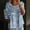 Light Blue, variant on Soyumi Womens Floral Print Tops, 3/4 Sleeve Shirts Round Neck Loose Casual Summer Tunic Cute Tops Basic Blouse Tees Trendy Pullover Tops for Casual Spring Summer Outings, Green
