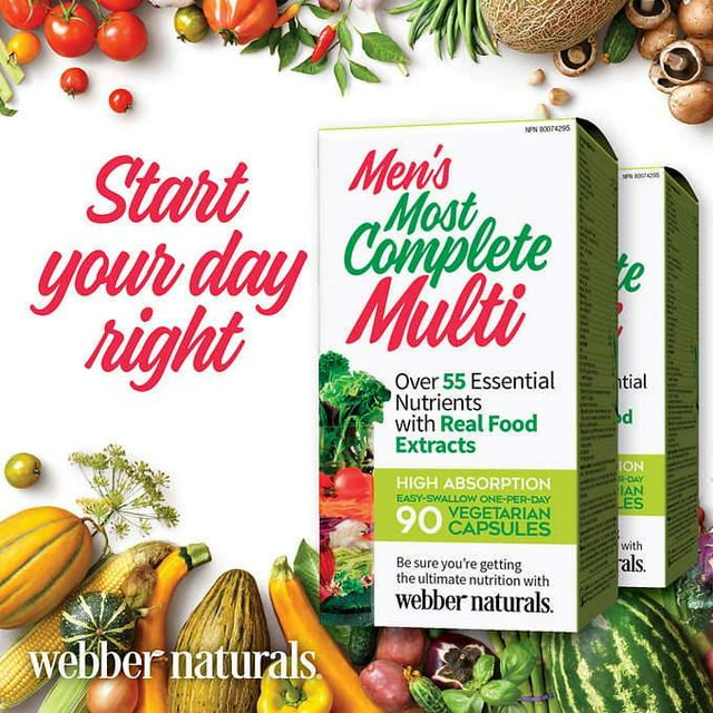 webber naturals Men?s Most Complete Multi - 2 x 90 vegetarian capsules