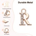 thumbnail image 2 of Uxcell 20 Pack Rhinestone R Letter Charm for DIY Bracelet/Wristbands/Jewelry Gold 0.39" x 0.51", 2 of 6