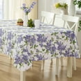 thumbnail image 4 of Home Bargains Plus Lilac Fields 52 x 52 Inch Square Vinyl Dining Tablecloth with Flannel Backing, 4 of 9