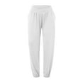thumbnail image 3 of Inleife Large Size Womens Pants Women's Fashion Casual Loose Solid Color Crossed High Waisted Pocket Pants, 3 of 5