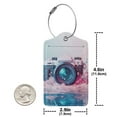 thumbnail image 4 of Pofeuu Vintage Camera Splash Art Print Luggage Tags, Privacy Cover ID Label with Stainless Steel Loop and Address Card for Travel Bag Suitcase-4 PCS, 4 of 5