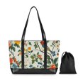 thumbnail image 7 of FORMRS Canvas Laptop Tote Bag for Women with 15.6" Computer Compartments Shoulder Handbag, Green Floral Pattern, 7 of 7