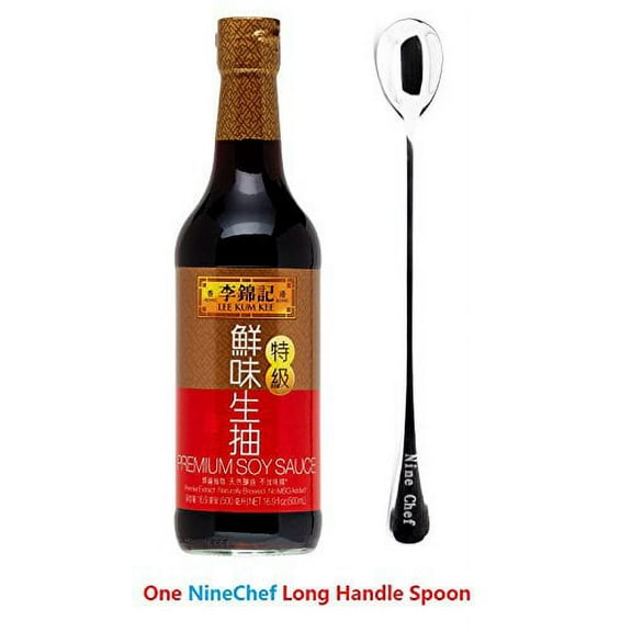 NineChef Bundle - Lee Kum Kee Premium Soy Sauce 16.9-Ounce Bottle(2 Bottle)   1 NineChef Brand ChopStick