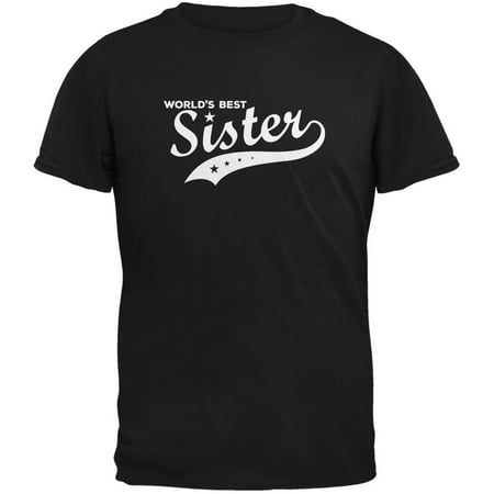 World's Best Sister Black Adult T-Shirt (World's Best Sister Trophy)