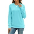 thumbnail image 4 of Fantaslook Fall Sweatshirts for Women Crewneck Long Sleeve Shirts Casual Tunic Tops Lightweight Pullover Sweatshirts, 4 of 9