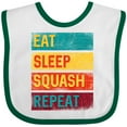 thumbnail image 3 of Inktastic Squash Player Eat Sleep Squash Repeat Boys or Girls Baby Bib, 3 of 4