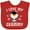 Red, variant on Inktastic I Love My Grammy with Cute Penguin and Hearts Girls Baby Bib