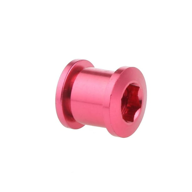 de Doble Cadena de Aluminio CNC - rojo, 6.5mm Macarena Bicicleta Manivela Tornillo