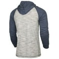 thumbnail image 2 of 9 Crowns Raglan Lightweight Pullover Long Sleeve Hoodie (X-Large, Natural/Blue), 2 of 3
