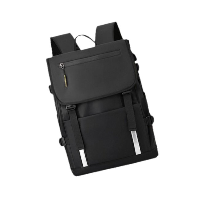 Mochila de viaje para computadora portátil de 15,6 pulgadas con correas para el hombro, mochila liviana para computadora portátil de negocios, mochila negro