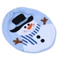 thumbnail image 4 of Juegos De Baño Navideños 1 funda para asiento de inodoro, decoración navideña, funda para inodoro de Navidad (muñeco de nieve azul) Wdftyju Libre de BPA, 4 of 8