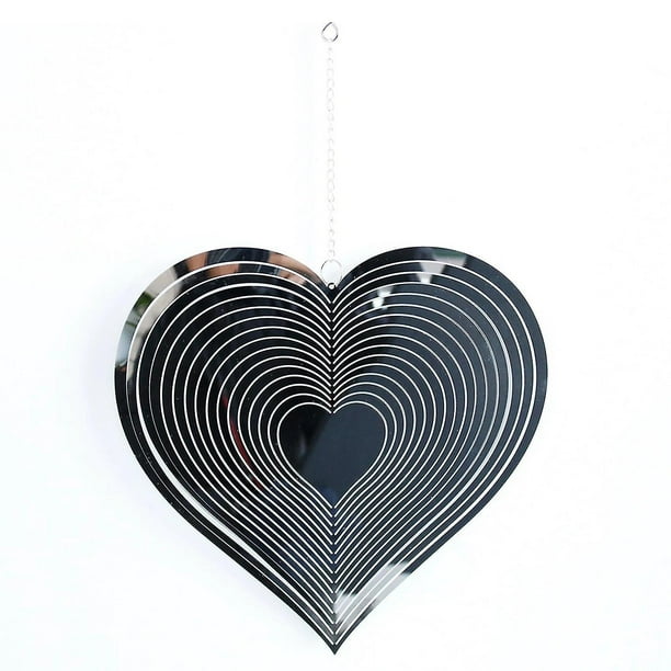 Atrapasueños de metal de acero inoxidable en forma de corazón Corazón de amor 3d