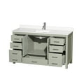 thumbnail image 7 of Wyndham Collection Wcs141460s-Qtz-Unsmxx Sheffield 60" Free Standing Single Basin Vanity, 7 of 7
