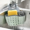 EEEkit Kitchen Hanging Sponge Holder, Adjustable Rubber Sink Caddy Organizer Dishwashing Liquid Drainer Brush Rack, Draining Basket, for Scrubber Dish Brush Kitchen Accessories Organizer