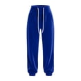 thumbnail image 6 of Women's High Waist Velvet Jogger Sweatpants, Ghalytn Drawstring Elastic Waist Soft Velour Casual Pants with Side Pockets, 6 of 7