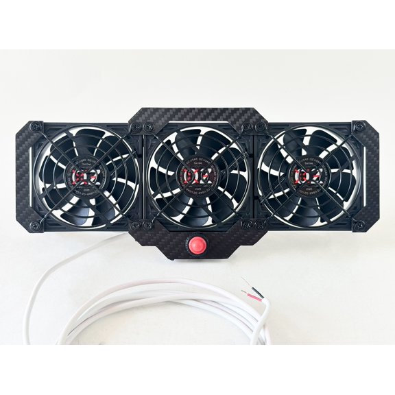 OZ-USA Triple RV Fridge Evaporator Fin Cooling Fan Frost Free 12v Carbon Fiber