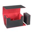 thumbnail image 4 of Caja de baraja de cartas para tarjetas coleccionables, caja de tarjetas plegable organizada, plegable para tarjetas deportivas, caja de almacenamiento rojo, 4 of 8