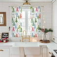thumbnail image 5 of Christmas Sheer Curtains 63 Inches Long, Cartoon Xmas Tree Winter Abstract Light Filtering Window Curtains for Living Room/Bedroom, Rod Pocket Voile Sheer Curtain Drapes, 52"W x 63"L, 2 Panels, 5 of 9