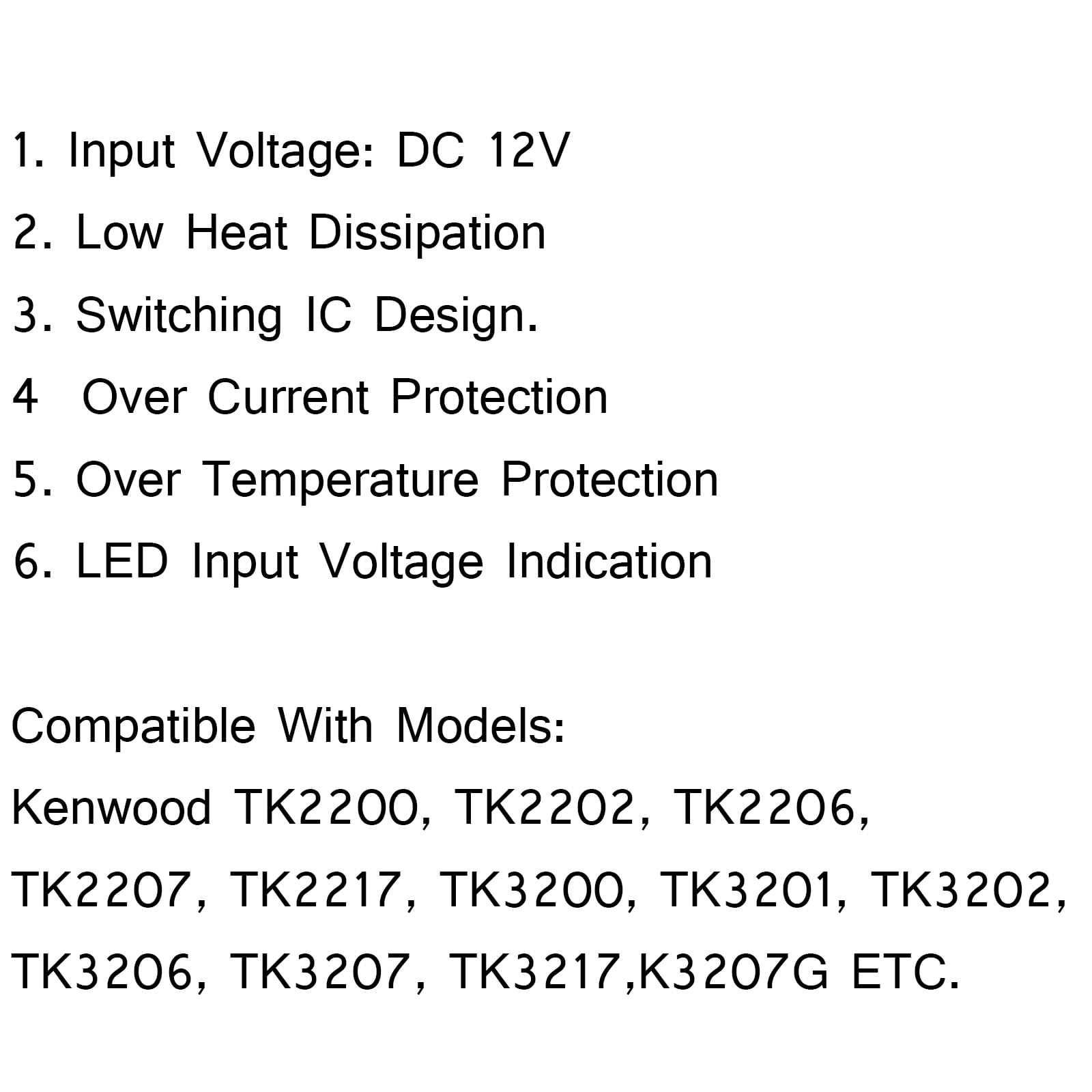 Car Battery Eliminator for Kenwood Radio TK2202 TK3202 TK3207 TK2217 TK3217 
