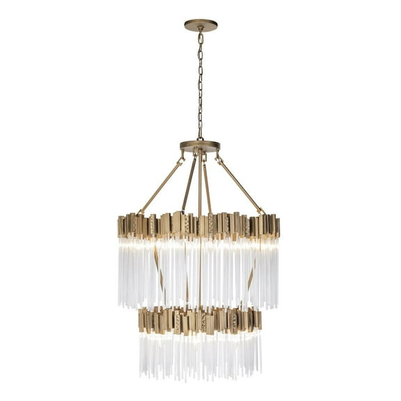 Varaluz Matrix 14-Lt 2-Tier Chandelier - Havana Gold