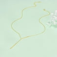 thumbnail image 3 of Sterling Silver Long Bar Necklace Y Shape Necklace for Women Gold Plated Drop Lariat Chain Necklace Minimalist Jewelry, 3 of 6
