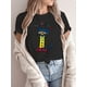 thumbnail image 1 of Women's Casual Cat Print T-Shirt - Cotton Blend, Knit Fabric, Crew Neck, Medium Stretch, Season-Neutral Cartoon Graphic Tee, 1 of 7
