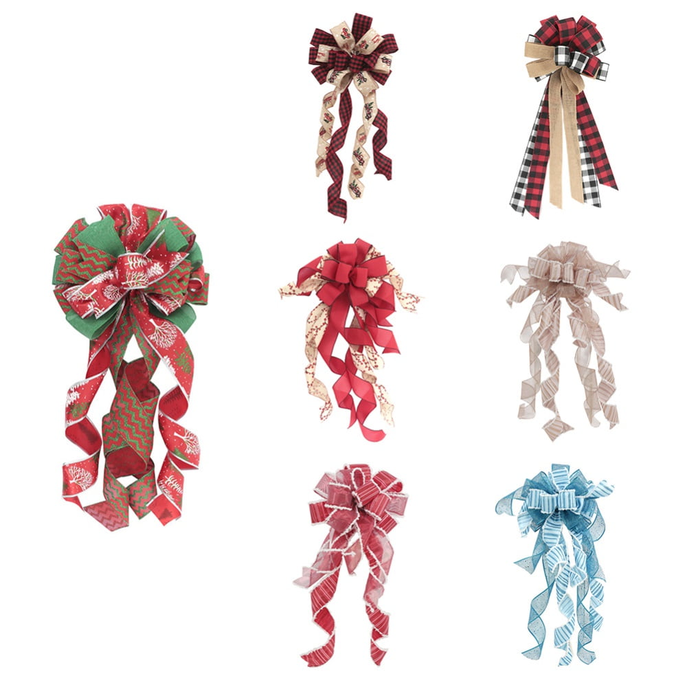 30cm Christmas Tree Topper Bow Large Bowknot XMas Tree Topper Ribbon