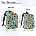 thumbnail image 2 of Disketp Cute French Bulldog Mochila de Lona Estampada, Mochila Escolar de Viaje Ligera para Estudiantes y Portátil-Medium, 2 of 5