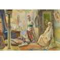 thumbnail image 2 of Amedeo Simonetti 14x11 Black Ornate Wood Framed Double Matted Museum Art Print Titled: The Rug Merchant, 2 of 5