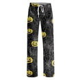 thumbnail image 5 of Pajama Pants for Women Halloween Pumpkin Print Soft Drawstring Comfy Sleep Pants, 5 of 5