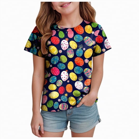 Toddler Baby Girls Short Summer Basic Tees Tops Sleeve Shirts Summer Crew girls daily wear clothing Neck Cute T-Shirts Little Girl Tops Gibobby,4-5 Years,Black