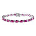 thumbnail image 1 of 16.50 Carat (ctw) Lab-Created Ruby Bracelet in Sterling Silver (7 Inches), 1 of 4