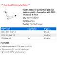 thumbnail image 2 of Front Left Lower Control Arm and Ball Joint Assembly - Compatible with 2003 - 2011 Saab 9-3 Arc 2004 2005 2006 2007 2008 2009 2010, 2 of 2
