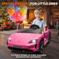 thumbnail image 6 of JoyWheels Licensed Porsche Taycan Turbo S 2 Seater Ride On Cars,24V 350W Powered Ride on Car With Remote Control,4mph,Pink, 6 of 9