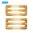 thumbnail image 3 of Uxcell 1.5'' x 2.4" Resin Scarf Ring Clip 20 Pcs Rectangle Scarf Ring Buckles for Decoration Khaki, 3 of 6