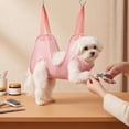 thumbnail image 5 of YZAPOII Pet Grooming Hammock for Cats Dogs, Breathable Sling for Nail Trimming and Bathing, Pink, 5 of 6