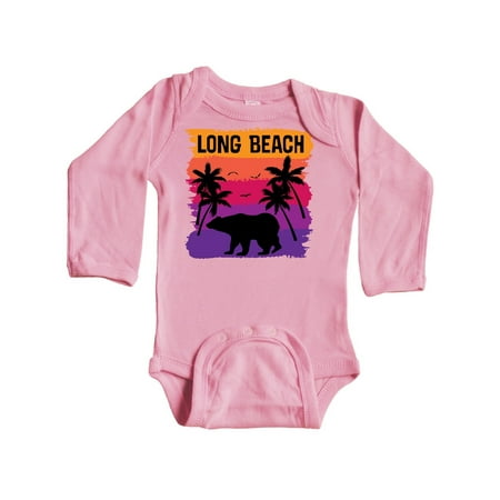 

Inktastic Long Beach California Travel Gift Gift Baby Girl Long Sleeve Bodysuit
