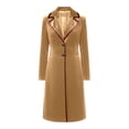 thumbnail image 7 of Womens Velvet Trench Coats Trendy Windproof Outerwear Long Lapel Pocketed Overcoat Lightweight Causal Coats, 7 of 7