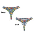 thumbnail image 3 of Balery Fruit Ice Cream Tangas de Algodón para Mujer con Estampado – Ropa Interior Sexy, Transpirable, G-string-XX-Large, 3 of 6