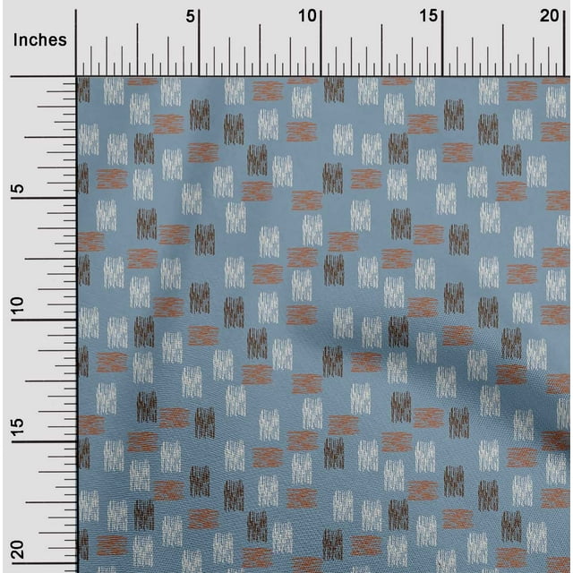oneOone Polyester Lycra Fabric Brush Stroke Ikat Printed Craft Fabric BTY 56 Inch Wide