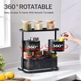 thumbnail image 6 of KINGRACK 3 Tier Rotating Bathroom Counter Organizer, Bathroom Storage Organizer, Vanity Tray Organizer for Bathroom Countertop, Kitchen Spice Rack,Black, 6 of 7